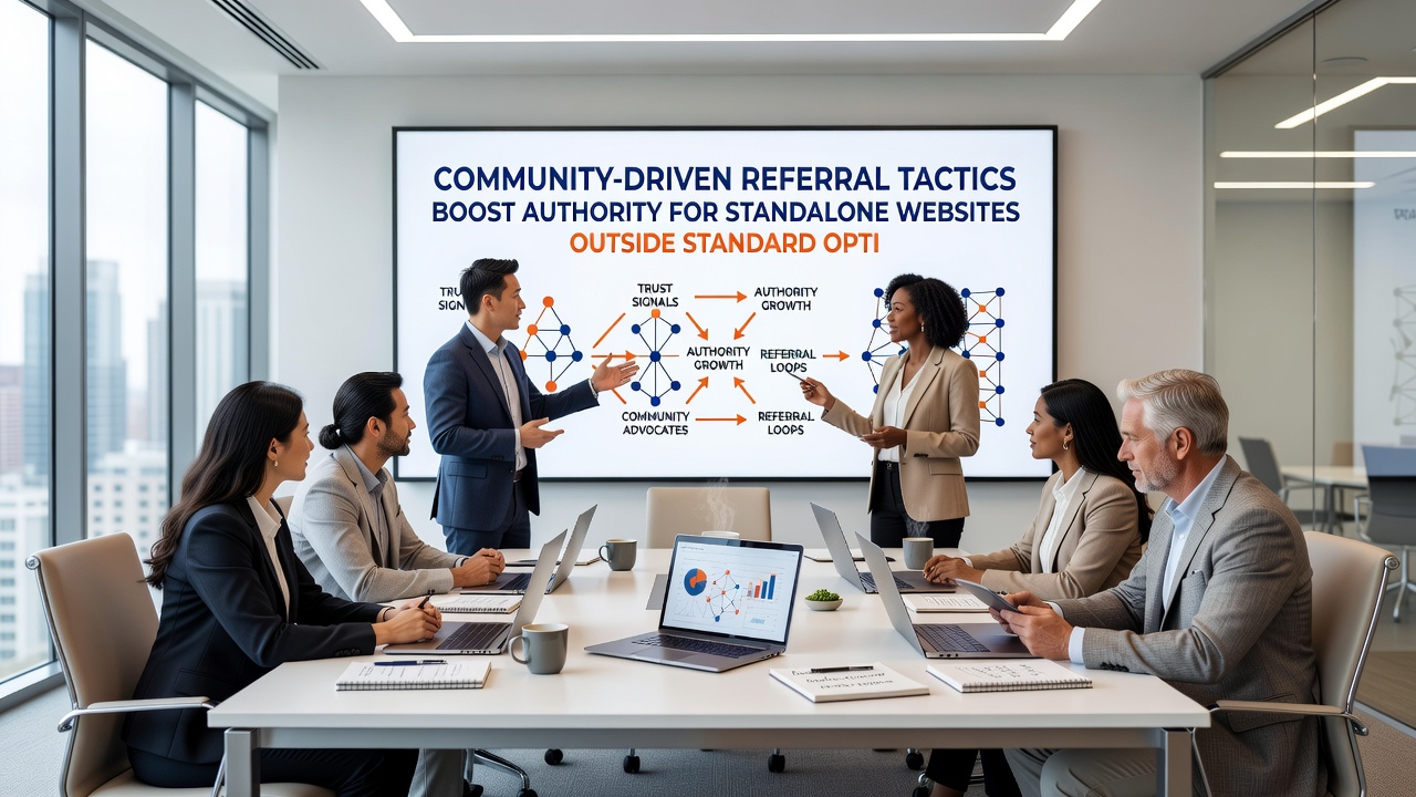 Users in online forums sharing referrals to boost website authority