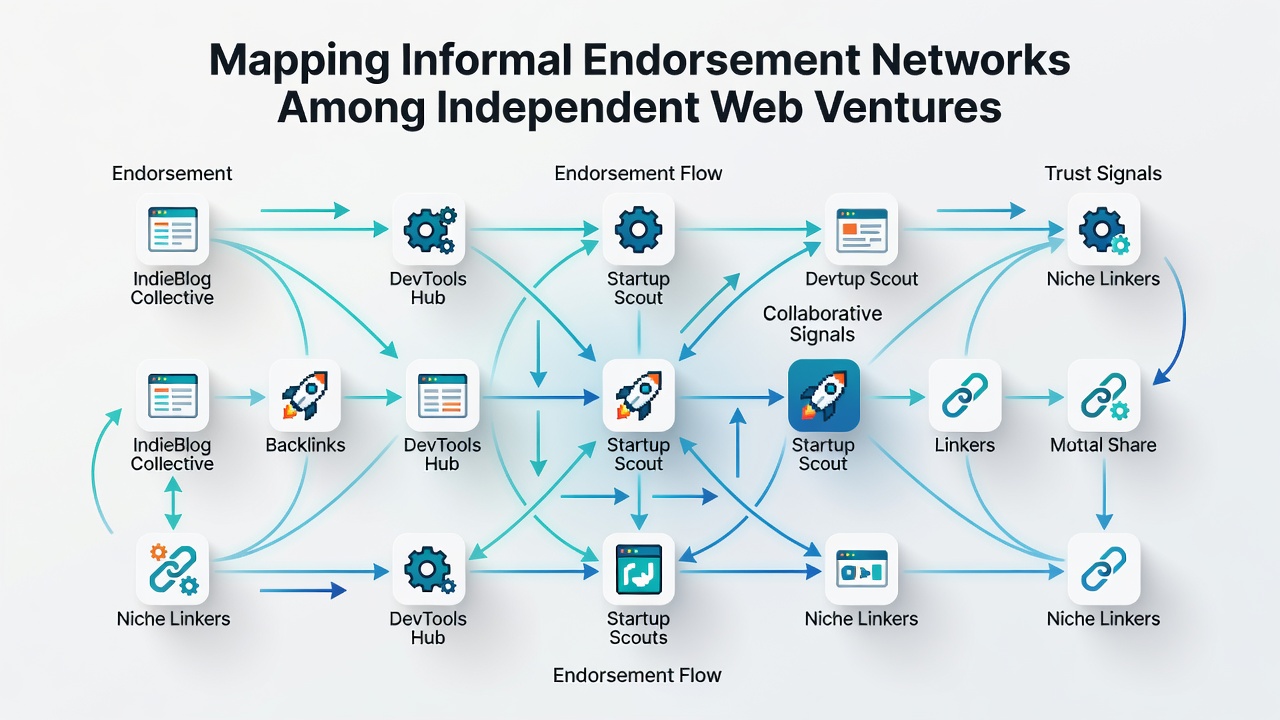 Mapping Informal Endorsement Networks Among Independent Web Ventures